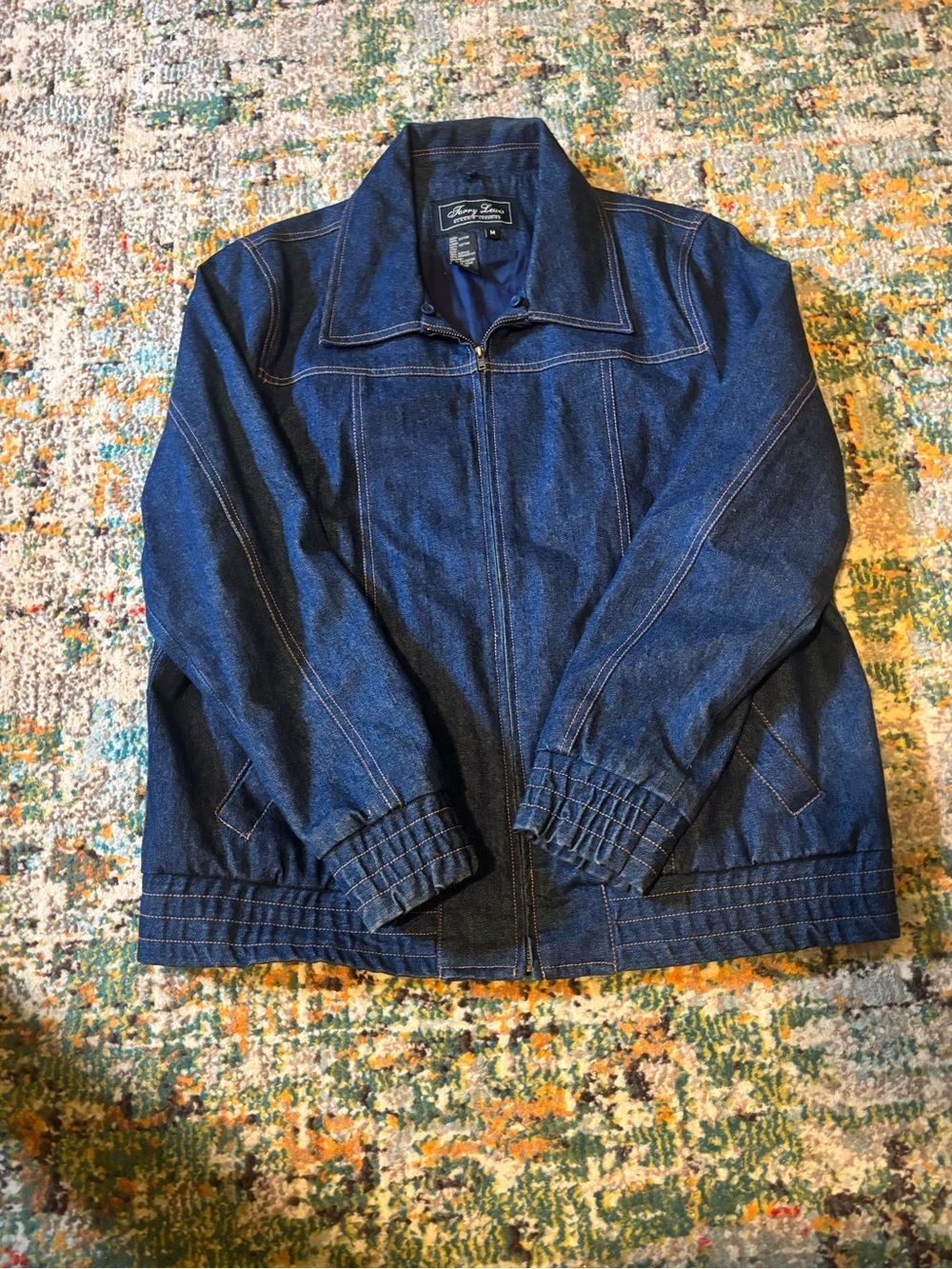 Vintage Terry Lewis Classic Luxuries Dark Blue Denim Jacket